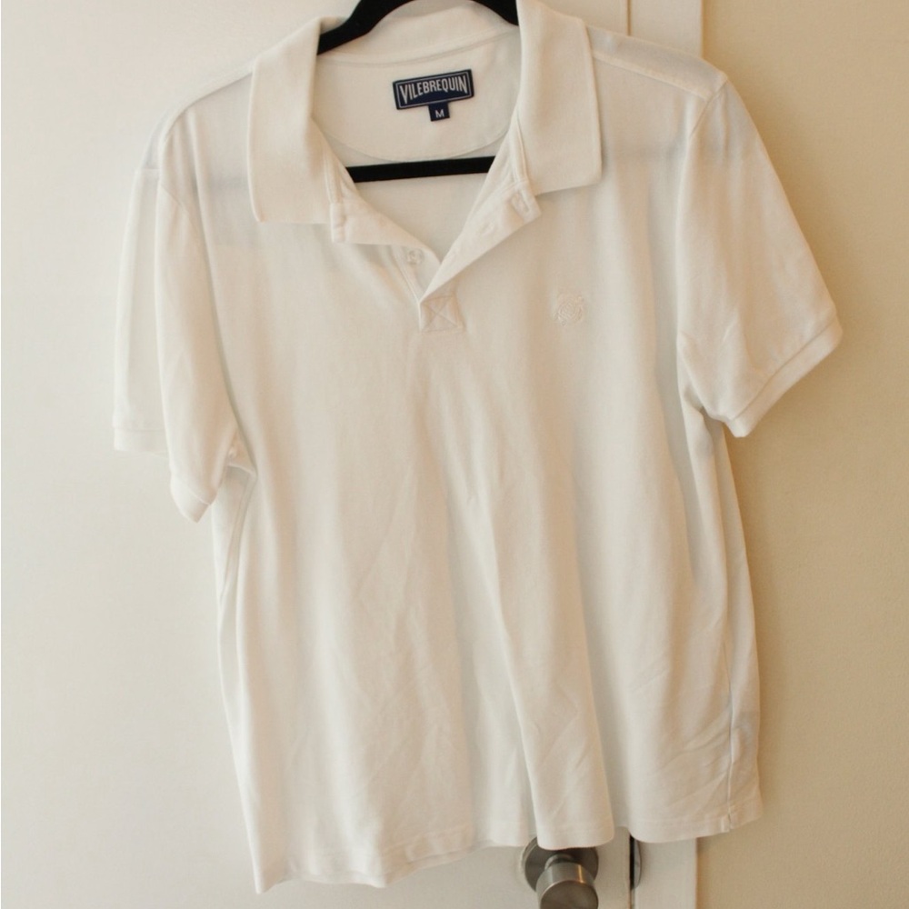Vilebrequin White Polo Shirt Men’s Size M Embroidered Turtle Logo